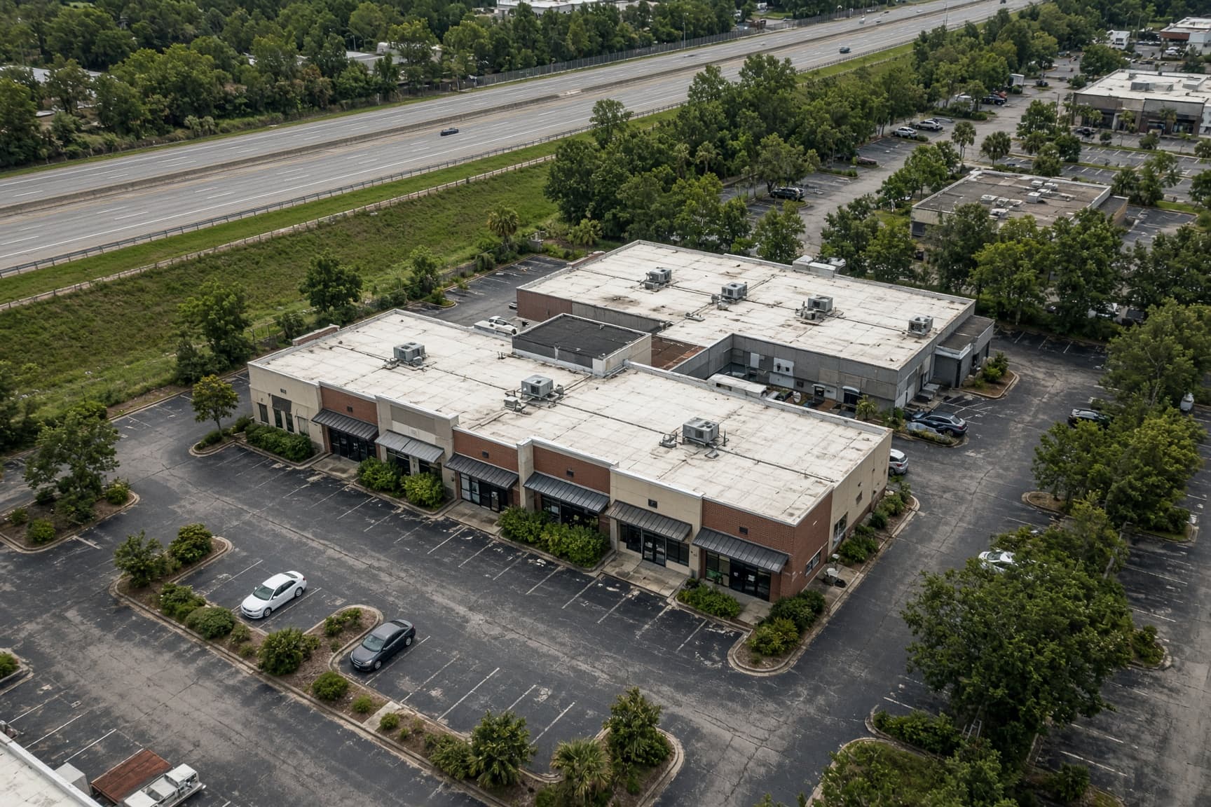 Illustrative aerial of a multi-tenant commercial property used in analysis.